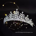 New Stylish  High Quality Bling Shiny Gold Full Zircon Zirconia Prom Headpiece Wedding Bridal Tiara Crown